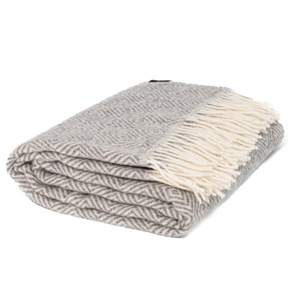 WOOOL Plaid - Diamond (Grau) – Bild 1