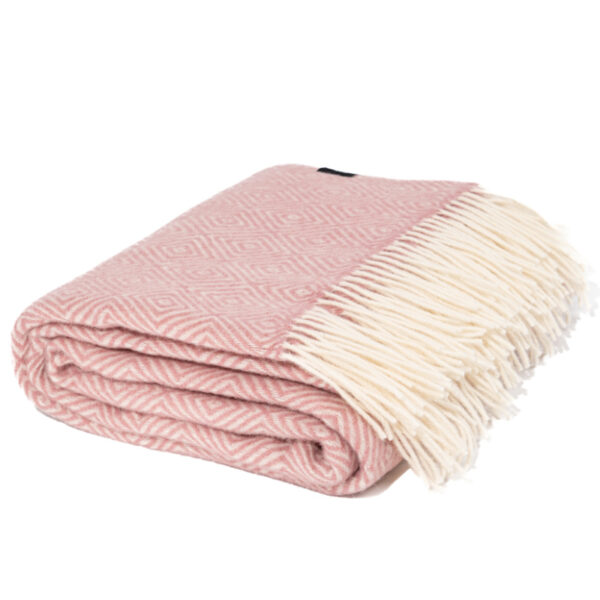 WOOOL Plaid - Diamond (Rosa) – Bild 1